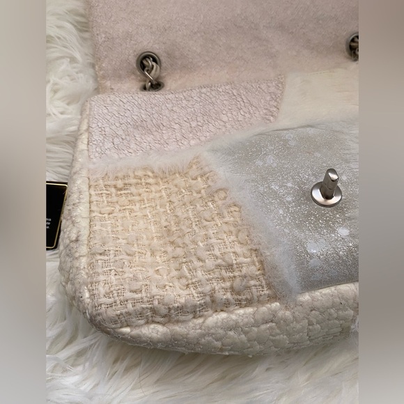 Chanel Patchwork Tweed Timeless Classic Rare with Chain Shoulder bag Authentic - Picture 17 of 17